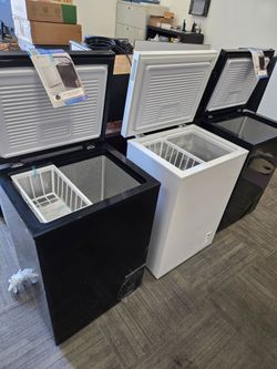 Small Chest Freezer with Removable Basket