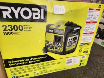 Ryobi 2300 watt Bluetooth inverter gas generator