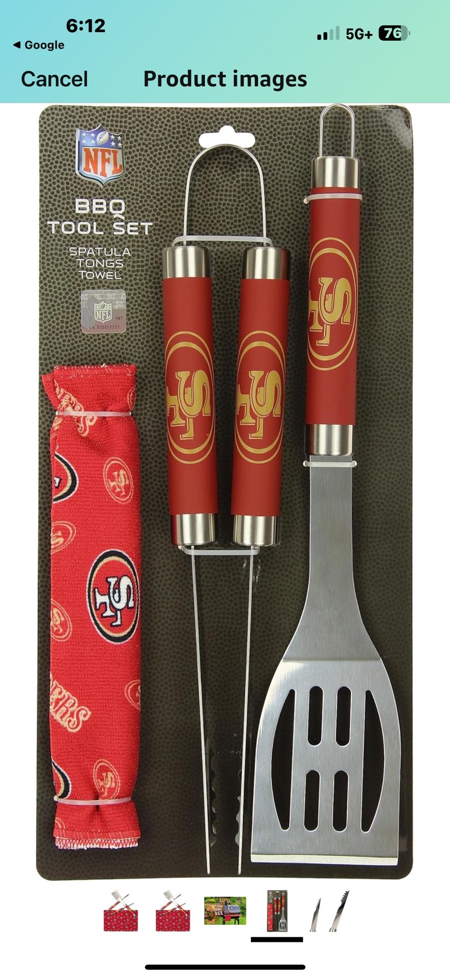 NFL SF 49’s BBQ SET