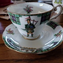 1950s Royal Standard English Bone China Bonnie Scotland Teacup and Saucer Charming English Tea Cup Set

