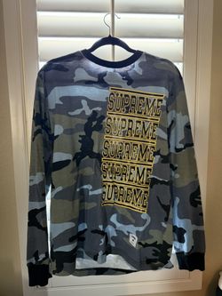 Supreme Stacked L/S Top Blue Camo