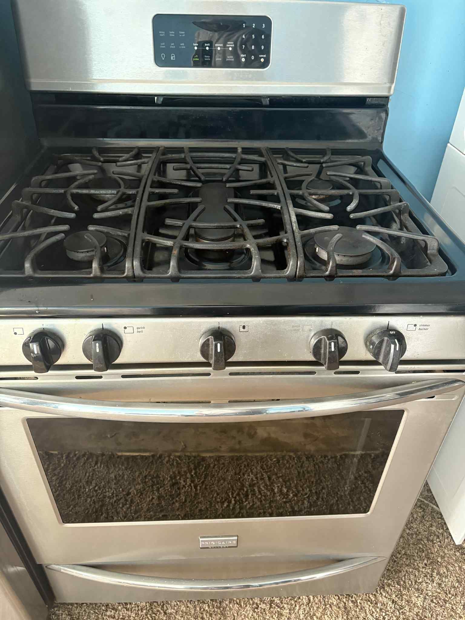 Frigidaire Stainless Steel Five Burner Gas Stove