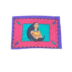 Vintage 90s Disney Pocahontas & Meeko Double Side Pillow Case Made In USA
