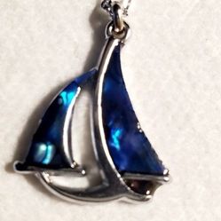 Tiny Silver Sailboat Necklace 