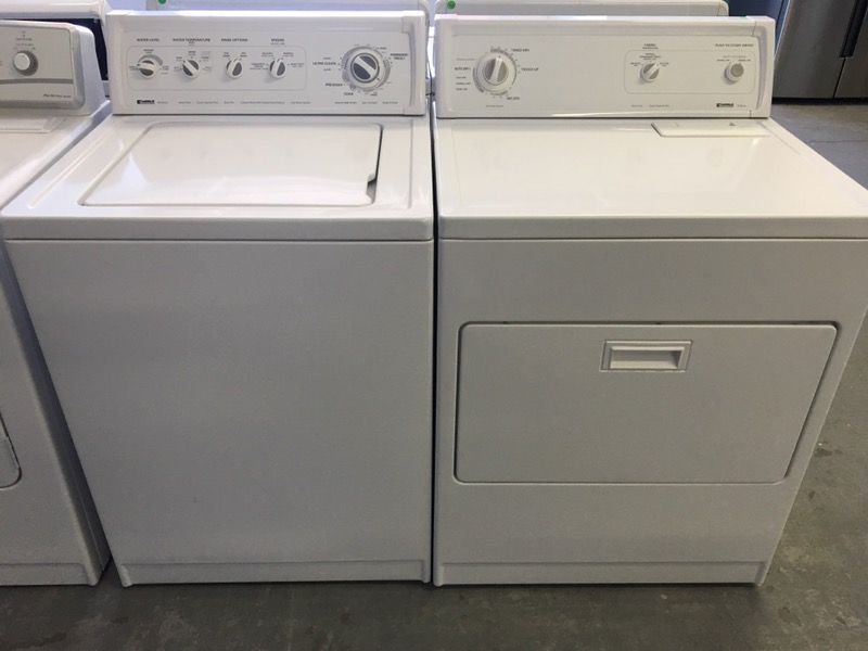 Matching heavy duty super capacity plus washer dryer pair