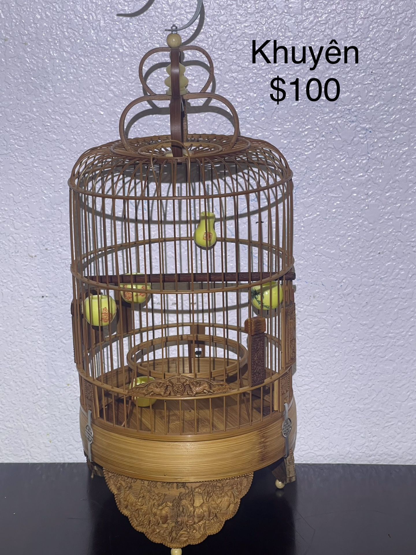 Asian Bamboo Bird Cage 