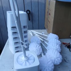 New Rubbermaid® Toilet Bowl Brush and Caddy, all 7 x $25