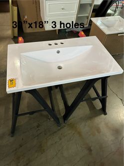 New 30”/36”/42”/48” Quartz White Rectangular Single Sink Bathroom Vanity Top in Calacatta River Center Left Right Available Start at 125$