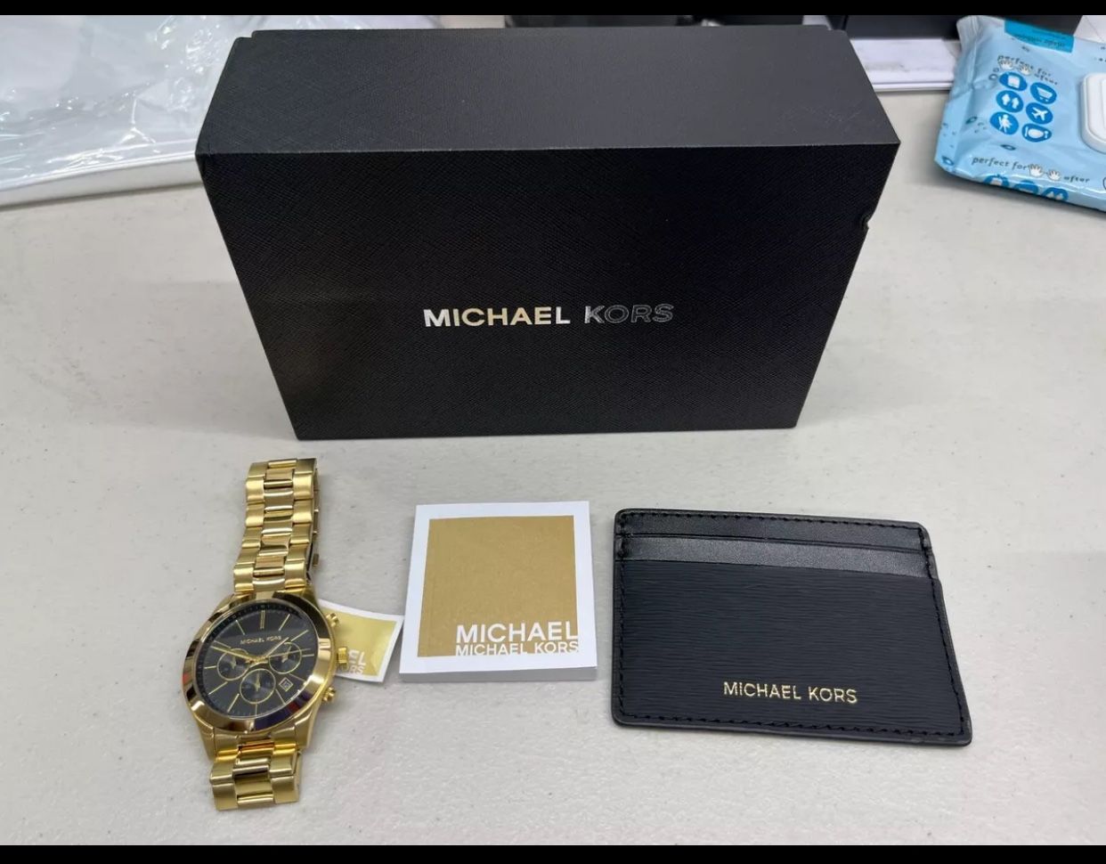 Michael Kors Men's Slim Runway Chronograph Gold-Tone Watch