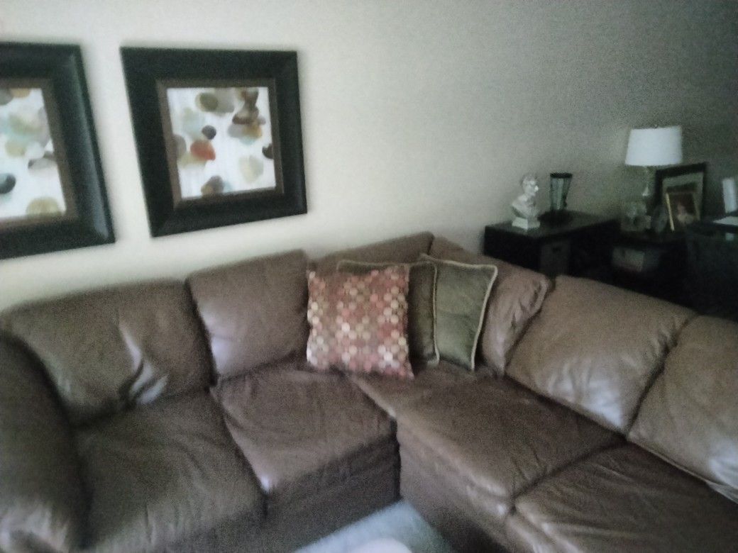 Leather Sectional 
