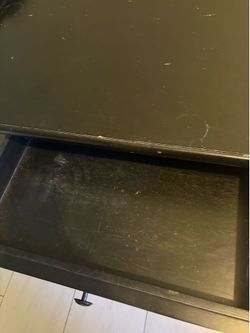 Wood desk black