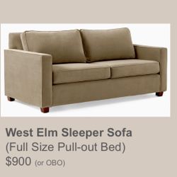 West Elm Sleeper sofa