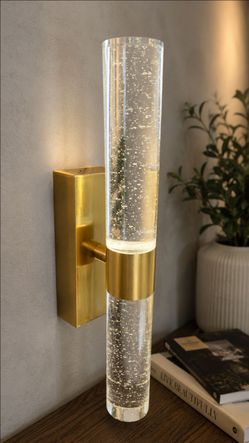 Set of 2 Battery Wireless Operated Wall Sconces,3CCT,Dimmable,10400mAh,Gold Modern Rechargeable Wall Sconce with Remote