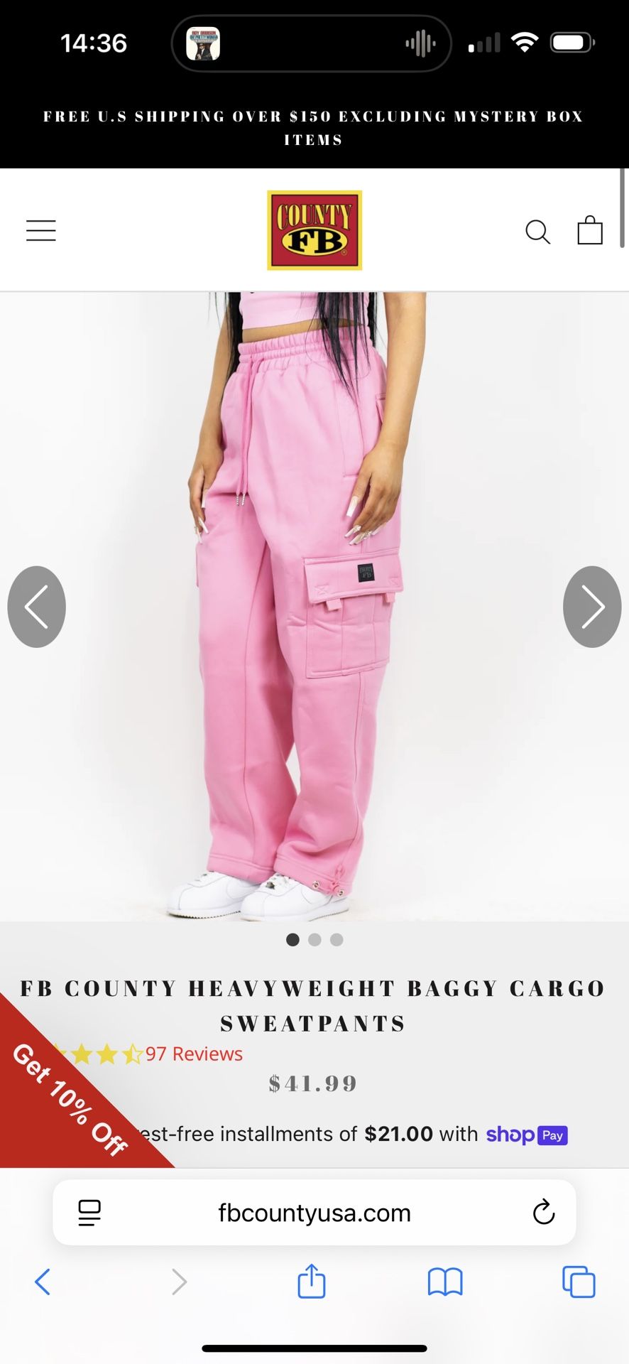 FB County Heavyweight Cargo Sweats
