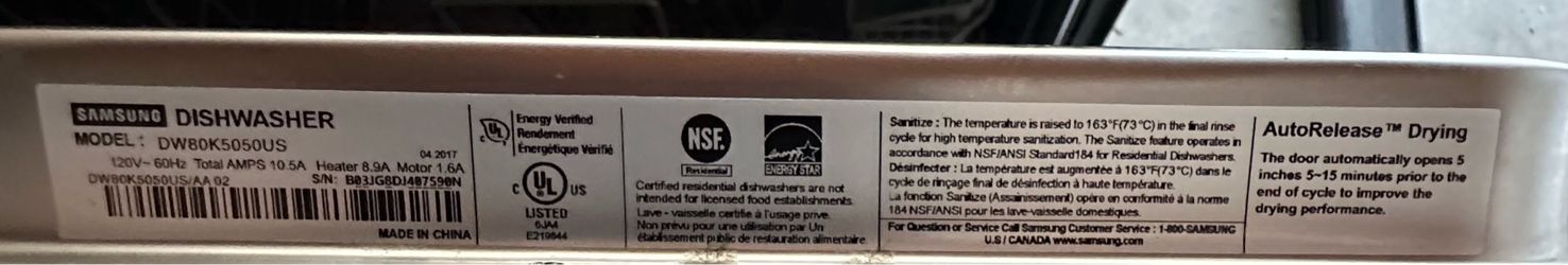 Great Samsung dishwasher-maybe FREE?