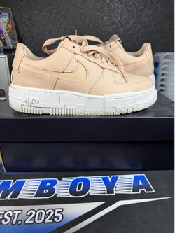 Nike Women's Air Force 1 Pixel Sneakers in Particle Beige Size: 7.5