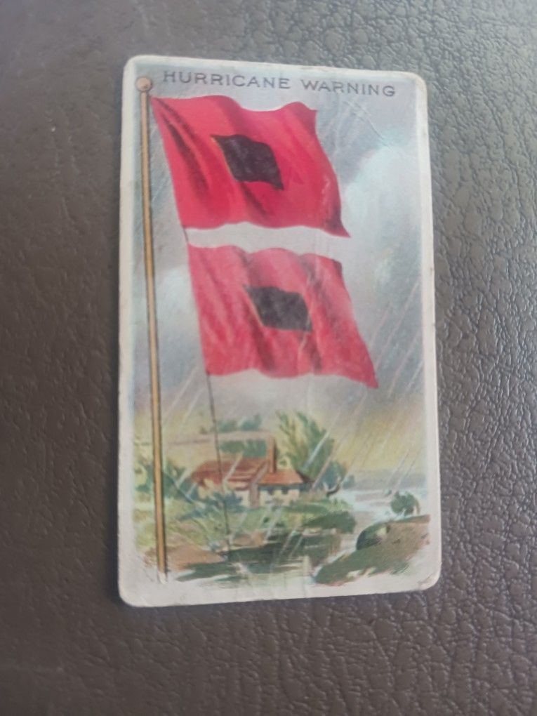 Rare Recruit Little Cigar Flag Hurricane Warning Card (1(contact info removed))