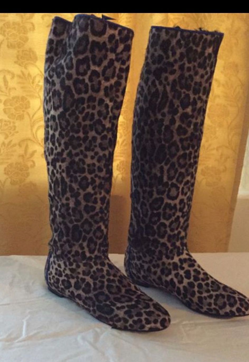 New Faux Leopard Tall Boots 8.5