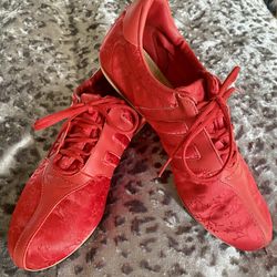 Adidas Red Satin Sneakers 