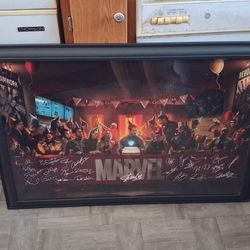 Marvel Avengers Last Supper Framed Picture