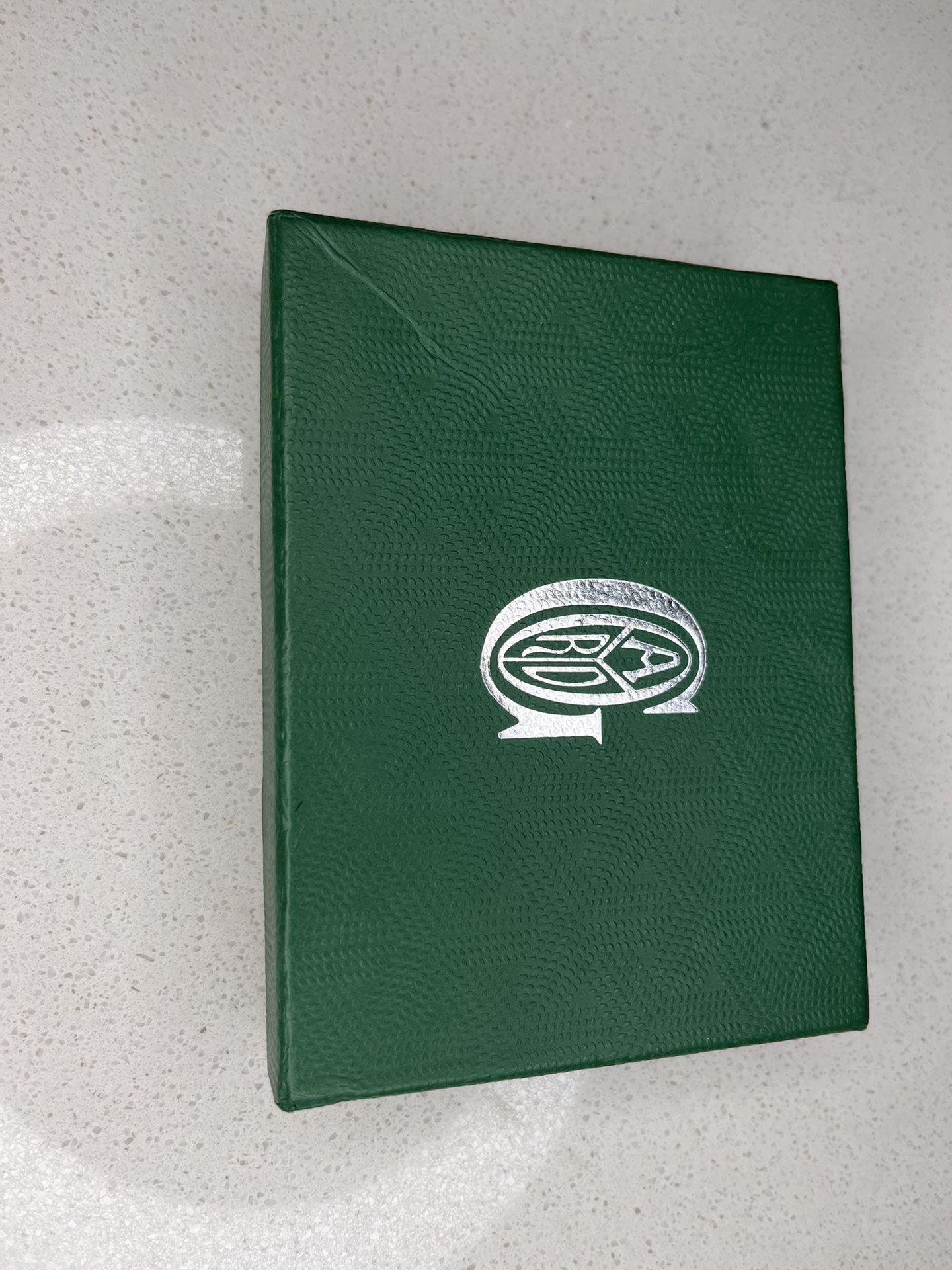 Green Leather Goyard Cardholder