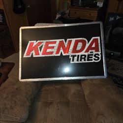 Vintage Metal Kenda Tires advertising sign 