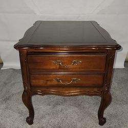 Wood End Table With Drawer