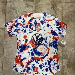 Nike USA Women National Team Dri-FIT Soccer Pre-Match Jersey Medium DM9572 101 