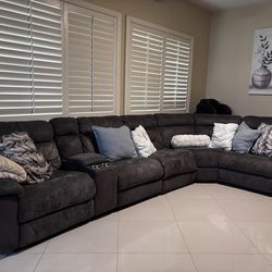 L shape sofa w/ 3 recliner
