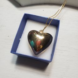 10 Kt Gold Filled Heart And Chain