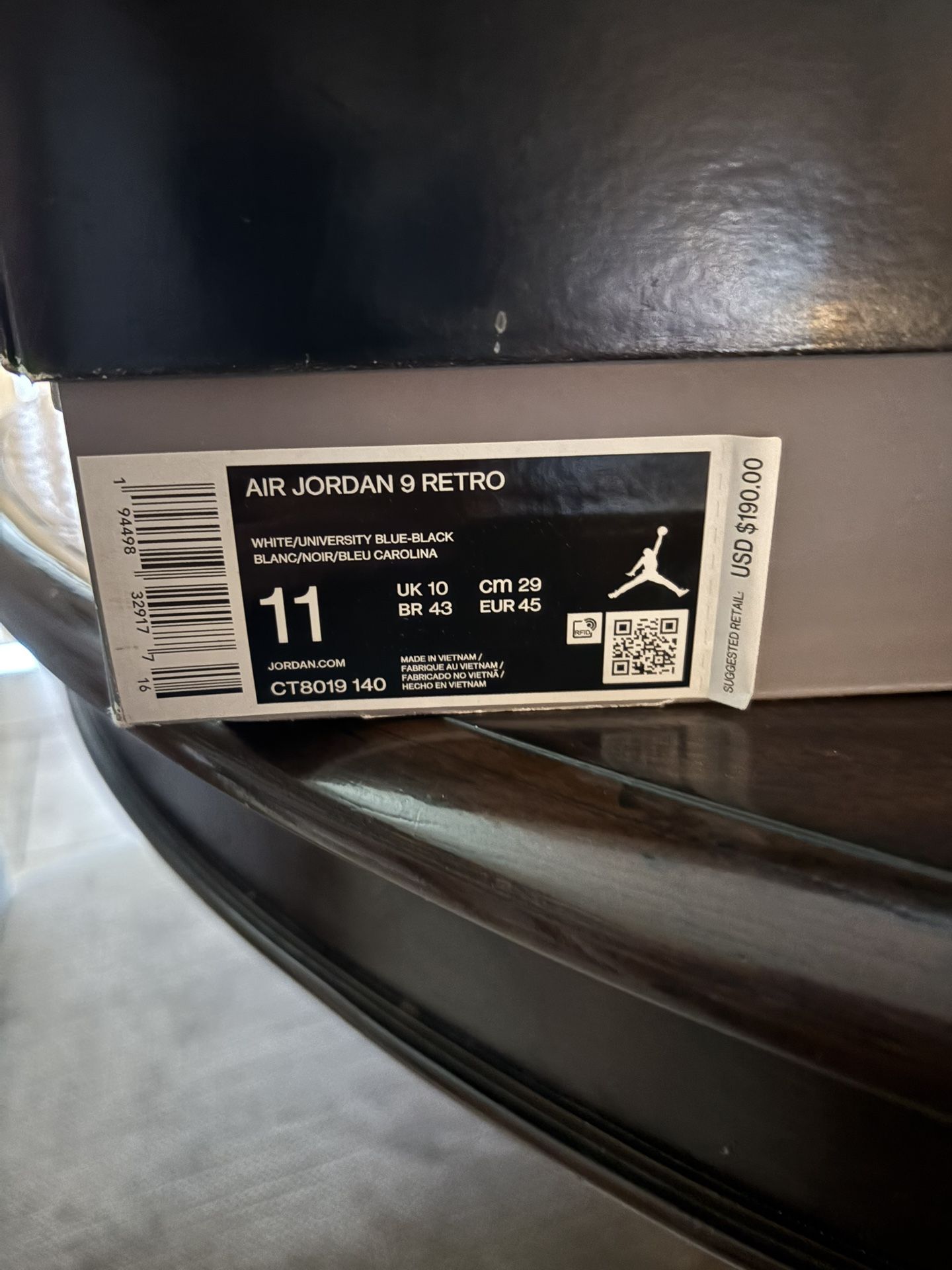 Jordan 9 “University Blue”