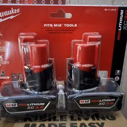 milwaukee m12 3.0 x2 new  