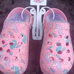 Pink Unicorn Clogs 
