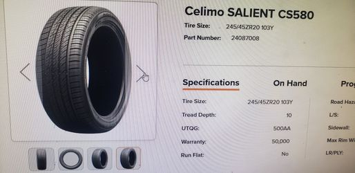 245 45 20 New Tire