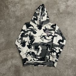 Anti Social Social Club Men's Camo Grey and Pink Hoodie