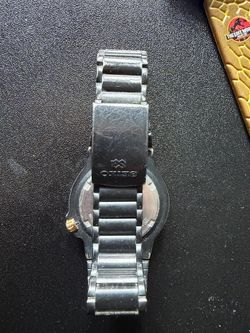 Vintage 1989 Seiko Quartz Sports 150 Day-Date Watch, 5H23-6379, Black and Gold