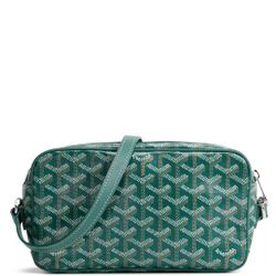 Goyard Women's Sac Cap Vert Canvas/Leather Shoulder Bag
