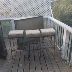Mini Bar And 3 Chairs