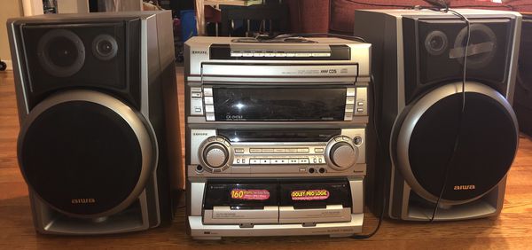 Aiwa CX-ZHT63 - 5 CD changer, dual cassette, AM/FM Player for Sale in