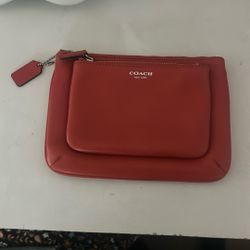 red coach hand bag 