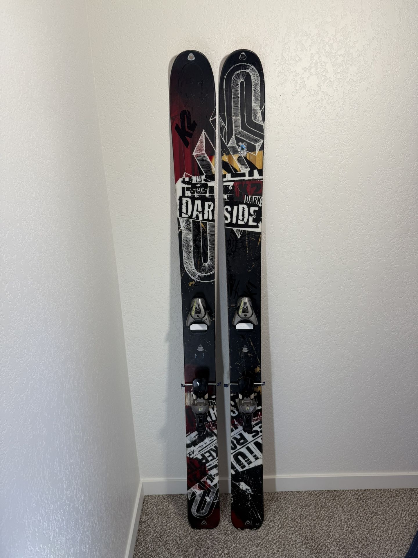 K2 Darkside 188cm Skis And Salomon Bindings