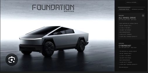2024 Cybertruck Foundation Series With Off Road Wheels And Tires Full Self Drive And Connectivity For Life