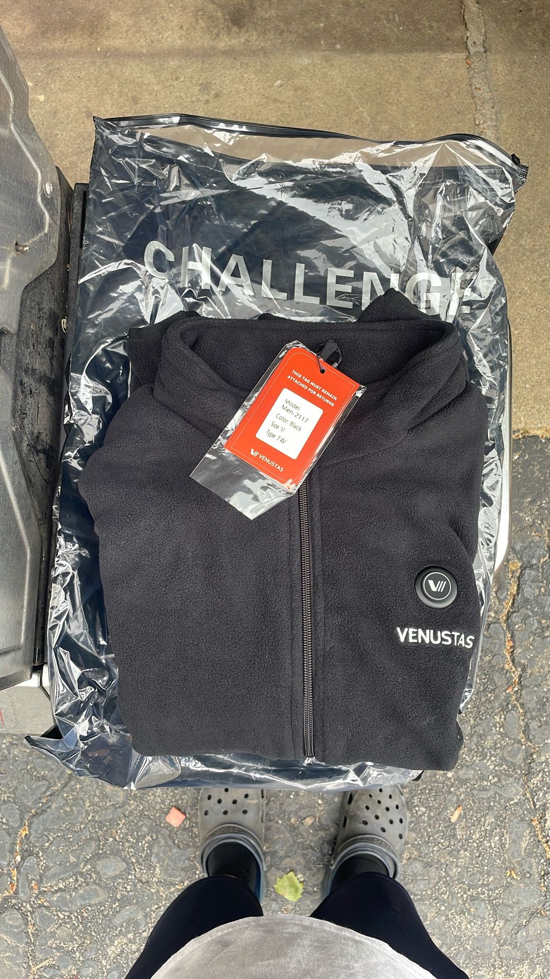 Venustas Black Heated Vest - Size M