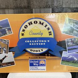 Snohomish County-Opoly Board Game New In The Factory Sealed Box.