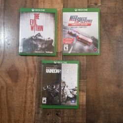 Xbox One Game Lot The Evil Within Need For Speed Rainbow Six Seige 