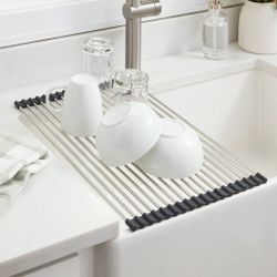 Over-the-Sink Roll-Up Dish Drying Rack