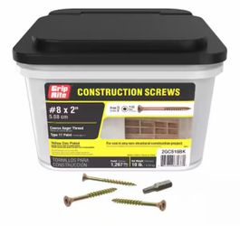 Grip-Rite #8 x 2 in. Star Drive Dual Flat Head Coarse Thread Construction Screws 10 lb. Box