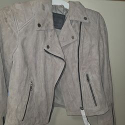 Allsaints Women's Dalby Slim Fit Suede Biker Jacket