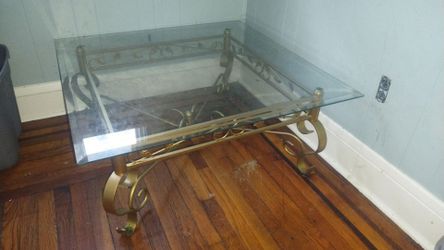 Glass coffee table