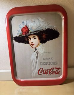1971 Coca Cola Reproduction Of The 1909 Hamilton King Girl Tray
